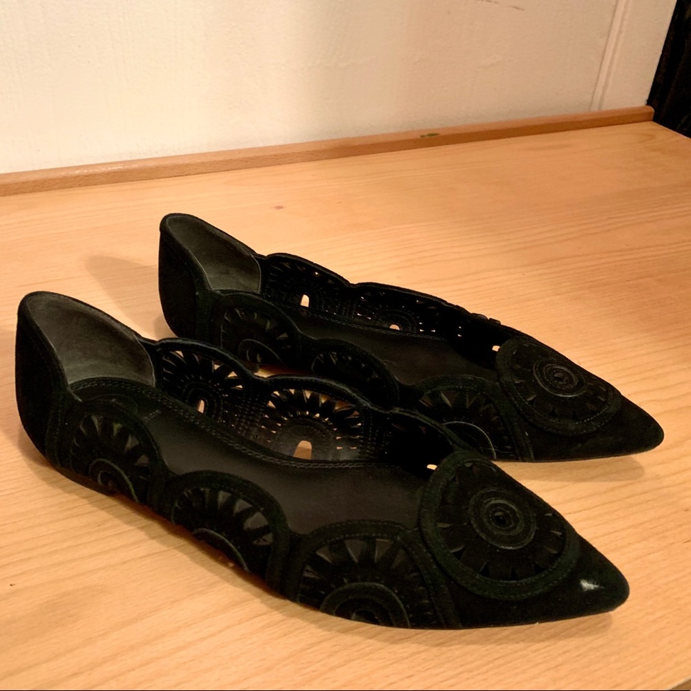 Tory Burch Black Flats
